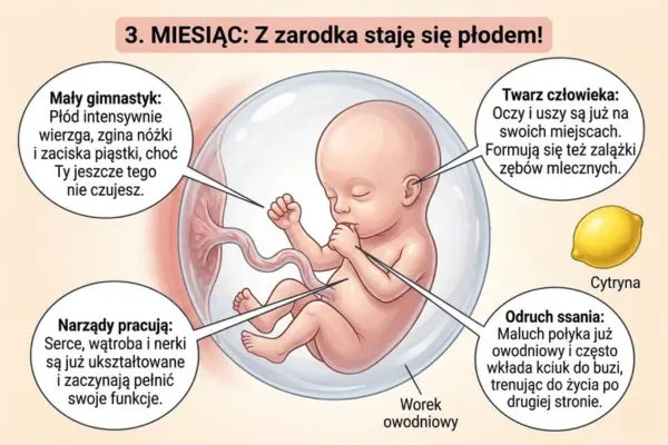 3 miesiąc Rozwój dziecka w 3 miesiącu ciąży - jak wygląda maluch